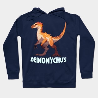 Deinonychus Dinosaur Design Hoodie